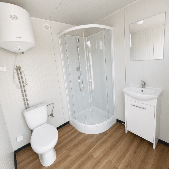 Container mit Dusche und WC