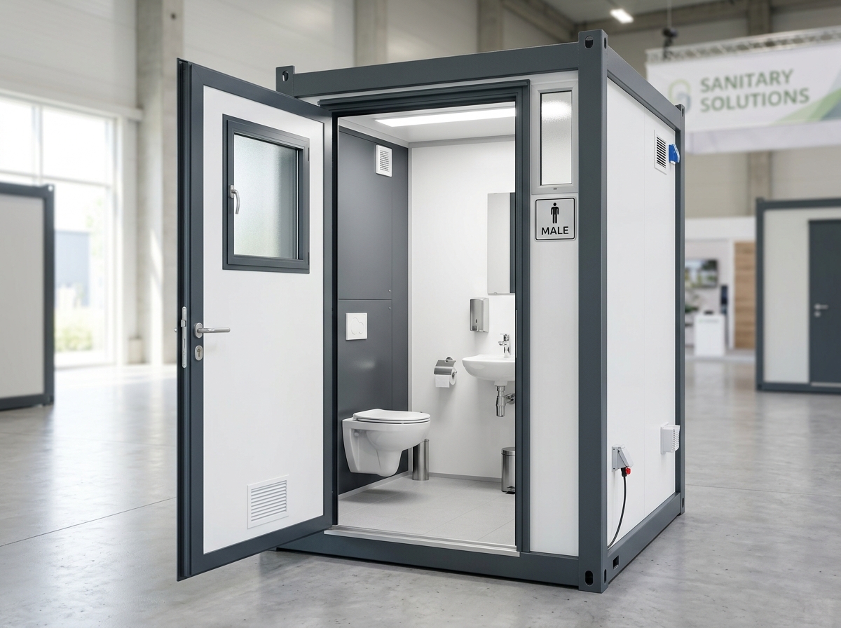 Kompaktmodul Sanitärcontainer 150 × 113 cm